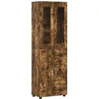 vidaXL Haut Armoire Chêne fumé 60 x 35 x 182 cm Bois d'ingénierie
