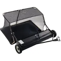 Vevor Balayeuse Tractée 132 cm Balayeuse à Gazon Tractée pour Balayer Débris Secs Mauvaises Herbes de Jardin