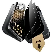 ESR - Corning UltraFit Privacy (3 pack) - iPhone 17 / iPhone 16 Pro - Black (3 pcs, Apple iPhone 16 Pro, Apple iPhone 17), Téléphone portable : film de protection, Noir