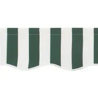 vidaXL Jupe de store de rechange, vert et blanc, 480 x 20 cm, polyester