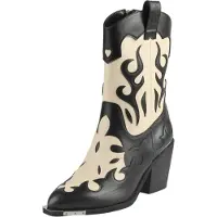 Buffalo Bottes de cowboy écru / noir