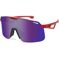 Carrera Lunettes de soleil - - Ducati Carduc 066/S C9A/Z0 - Verre monobloc miroir - Monture demi-jante rouge - UV400