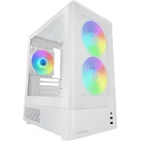 Mars Gaming MC-ONYXW, Mini Tour, PC, Blanc, Micro ATX, Mini-ITX, Métal, Verre trempé, Jeux