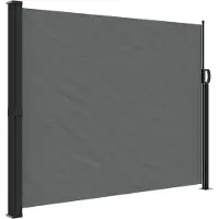 vidaXL Marquise latérale extensible Anthracite 160x600 cm