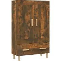 vidaXL Highboard chêne fumé 70x31x115 cm bois composite