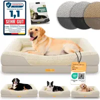 Aktiv shop GmbH Lit orthopédique pour chien ELONEO, taille L - Crème