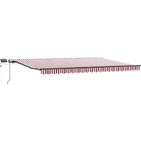 vidaXL Store extensible rouge et blanc 500 x 300 cm