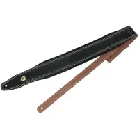 Fazley LETA PGSW2-BLK sangle de guitare large noire en cuir