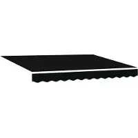 vidaXL , store enroulable, noir, 350 x 250 cm, polyester