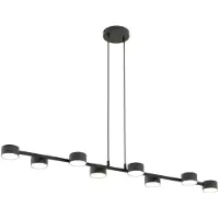 Emibig Suspension MEGARA noire 8xGX53x10W en métal, dimensions : 140x100x19 cm, IP20,