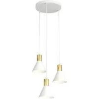 Emibig Suspension ROSA blanc et or, 3xE27x20W, métal, dimensions : 140x30x30 cm, IP20,