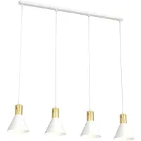 Emibig Suspension ROSA blanc et or, 4xE27x20W, métal, dimensions : 140x90x16 cm, IP20,
