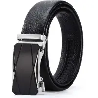 INF Ceinture en cuir véritable pour homme de 125 cm avec boucle automatique Modèle 9