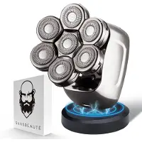Sansbeauté Rasoir Homme - Tondeuse - Tondeuse - Skull Sharp PRO - rasoir électrique visage et tête - rasage de tête - humide et sec - recharge sans fil - électrique