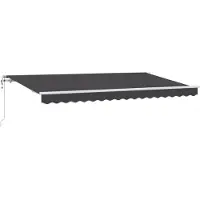 vidaXL Store rétractable Anthracite 350 x 200 cm Tissu