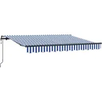 vidaXL Store rétractable bleu 250 x 200 cm Tissu