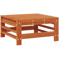 vidaXL Repose-pieds de jardin en pin massif, surface cirée, pin