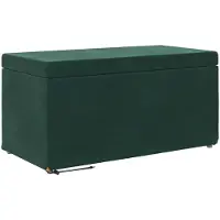 vidaXL Tabouret Vert foncé 81 x 41 x 40 cm Velours et bois d'ingénierie