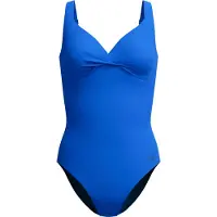 Speedo Femmes, Maillot de bain, Damski Strój kąpielowy SOLID CROSS KNOT 1PC, Bleu, (38)