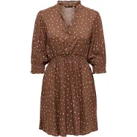 ONLY Robe-chemise 'ONLRaya' marron / blanc