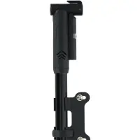 Dunlop Mini pompe à vélo Dunlop - Pompe avec support, valve Schrader et valve Presta - Pompe à vélo avec manomètre - Mesure en PSI et BAR - Gonflez vos pneus en déplacement - Plastique - Noir
