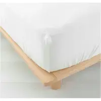 Douceur D`Interieur Drap Housse Double Gaze De Coton Blanc 140x190cm