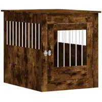 vidaXL Cage pour chien style meuble chêne fumé 64,5x80x71cm bois composite