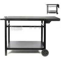 Livoo Chariot pour plancha noir/métal - - GS170N -