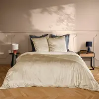 Douceur d'intérieur Parure de lit - - VELINA - Polyester - 240x220cm - Sable