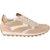 Carmela pour femme. 16323002-BEIGE Formateurs 163230 marron (36), Tissu, Plat, Lacets, Casuel