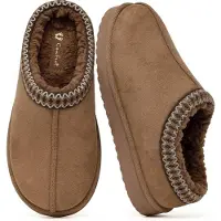 Comfeet Pantoufles pour femmes - Pantoufles - Taille 38/39 - Chestnut - Antidérapantes -