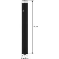 LINDBY Luminaire Extérieur , Halvar, dimmable, Noir, Terrasse, Métal, Moderne