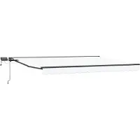 vidaXL Armature de store manuelle avec LED, blanc et anthracite, 4,5 × 3 m
