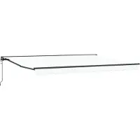 vidaXL Store électrique rétractable blanc et anthracite 4 × 3,5 m