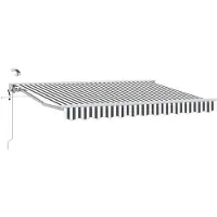 vidaXL Store électrique rétractable, anthracite et blanc, 3,5 x 2,5 m