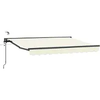 vidaXL Auvent Rétractable Électrique Crème 3 X 2,5 M