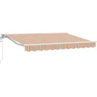 vidaXL Store électrique rétractable orange, gris, bleu, blanc