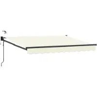 vidaXL Store électrique rétractable, couleur crème, 3 x 2,5 m
