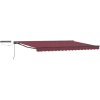 vidaXL Store électrique rétractable, rouge bordeaux et anthracite, 4 x 3 m