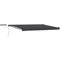 vidaXL Store électrique rétractable anthracite et gris 4 x 3 m
