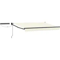 vidaXL Auvent Rétractable Électrique Crème 2,5 X 2 M