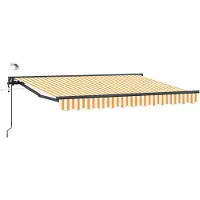 vidaXL Store électrique rétractable Jaune, Blanc, Anthracite 3 x 2,5 m