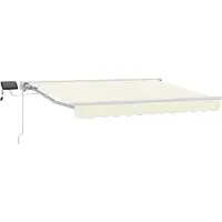 vidaXL Armature de store manuelle avec LED, crème et blanc, 3 x 2,5 m