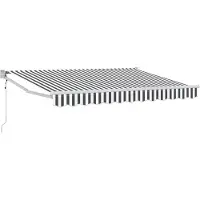 vidaXL Store à rallonge anthracite et blanc 2,5 x 2 m