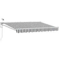 vidaXL Auvent Rétractable Électrique Anthracite Et Blanc 3,5 X 2 M