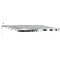 vidaXL Store électrique rétractable, anthracite et blanc, 4 x 3 m