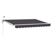 vidaXL Store électrique rétractable, anthracite et blanc, 2,5 x 2 m