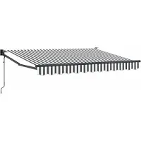 vidaXL Store extensible anthracite et blanc 3,5 x 2 m
