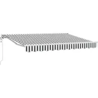 vidaXL Store électrique rétractable, anthracite et blanc, 3,5 x 2,5 m