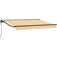 vidaXL Store électrique rétractable jaune et blanc 3,5 x 2 m